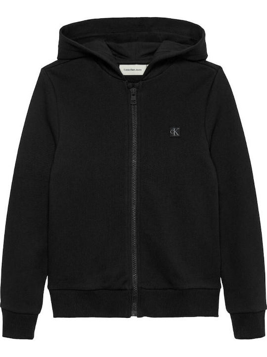 Kids Sweatshirt Cardigan Black