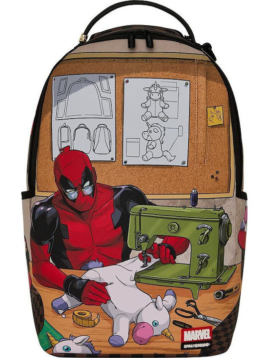 Sprayground Marvel Deadpool School Backpack Junior High-High School with Water Bottle Holder Multicolour 29 x 15 x 45cm