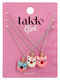 Takk Set 3 Silberne Einhorn Donuts Kinderhalsketten