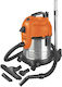 Eurom Aspirator Umed-Uscat 1400W cu Recipient Inoxidabil 20lt Portocaliu