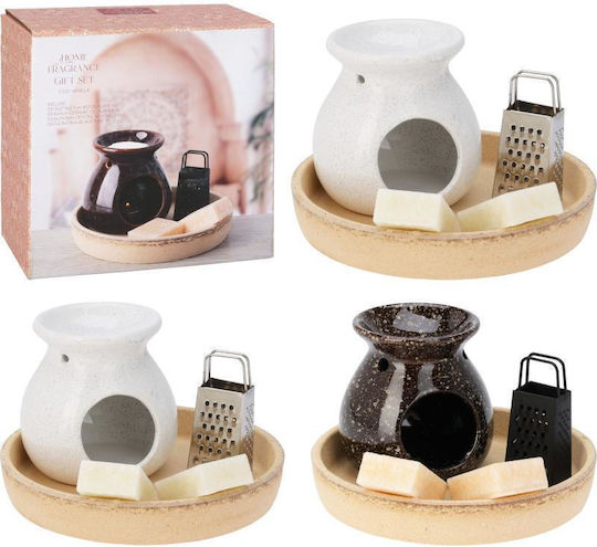 Set Cadou Parfum Pentru Casă Oil Brander & Ceară Topită Vanilie Confortabilă