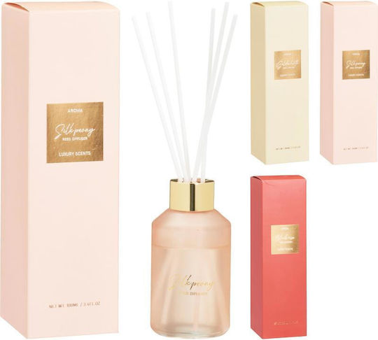 Raumdüfte Diffusor Glasflasche & 6 Holzstäbchen – 100ml Schwarze Rose