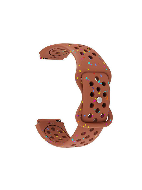 Silicone Strap Colorful Dots Pattern Holes Xiaomi Watch S5 46mm Xiaomi Watch 5 47mm Brown