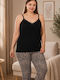 Asel Summer Women's Cotton Pajama Set Black