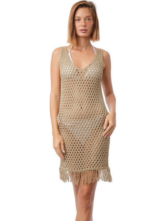 Silia D Women's Mini Beach Caftan Gold
