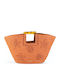 Kbas Wicker Orange Beach Bag