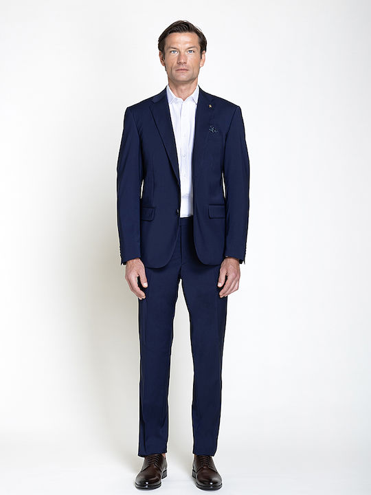 CC Collection Corneliani Χειμερινό Ανδρικό Γαμπριάτικο Κοστούμι Μπλε
