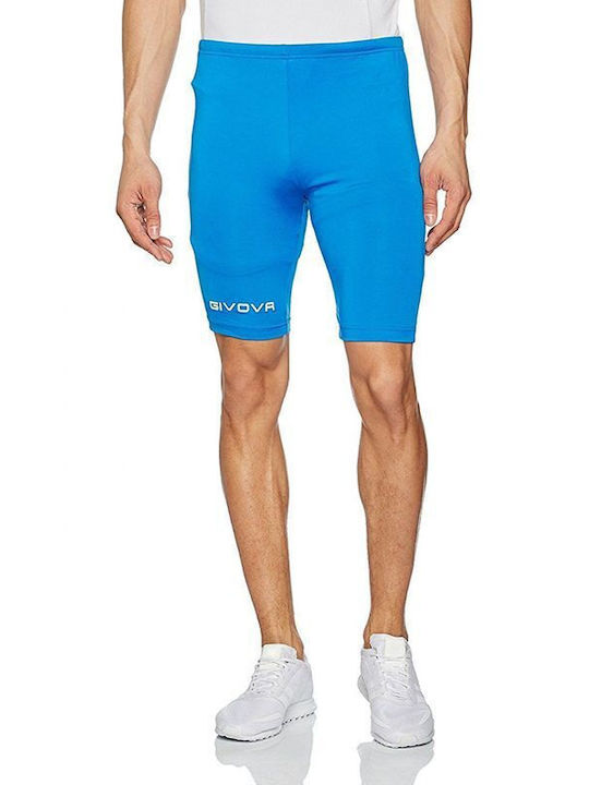 Givova Bermuda Skin Herren Sportleggings Compression Kurze Blaue