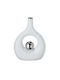 Gilde Decorative Vase Ceramic Tonda White 16.5x6.5xHeight 22cm
