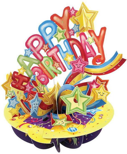 Santoro Pirouette 3D Pop-up Grußkarte Geburtstag Sterne