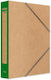 Unipap File Box with Rubber Band Micro Velcro 3cm Green