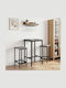 Wooden Bar Table with Metal Frame Grey Sonoma 52x52x90cm