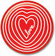 Dekorative Magnete Thinkofme Herz Rote 3,8cm S419