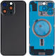 Apple Iphone 16 Pro Max Back Glass Large Hole + Lens + Magsafe Black Titanium Oem Logo