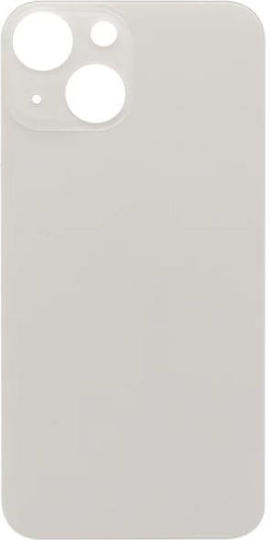 Apple Iphone 13 Mini Back Glass Large Hole Starlight White Oem Logo