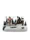 Christmas Illuminated Decorative Village Brown Battery with Music 26.5x16x14cm