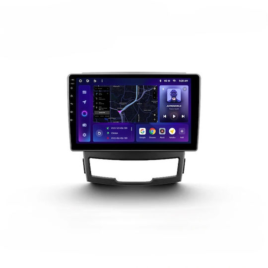 Moss M3 Navigație Auto Ssangyong Actyon 2 2010-2013 4+32GB 9" QLED Octa-Core 2GHz Android 4G Bluetooth 5.1 DSP