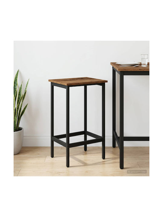 Barhocker Hölzernes Braun-Schwarz 40x32x64cm