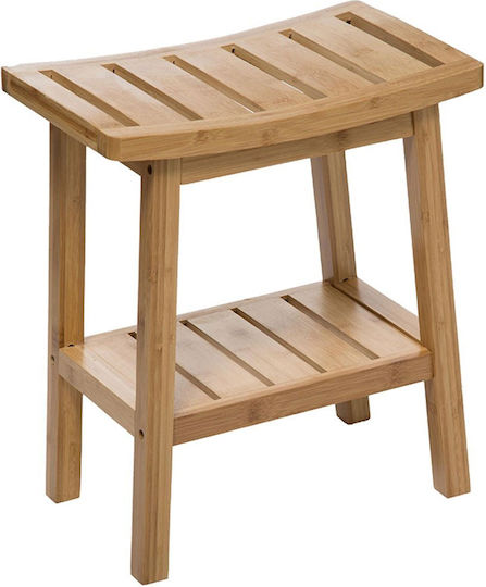 Living Room Wooden Stool Dael Natural 39.5x25x46cm