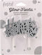 Geburtstagskerze Happy Birthday Silber