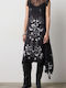 Rochie-cămașă Midi de Vară Neagră
