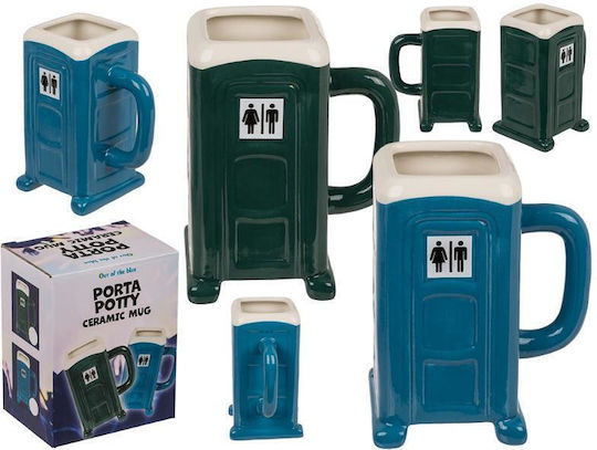 Out of the Blue Porta Potty Керамична Синя Чаша 330ml
