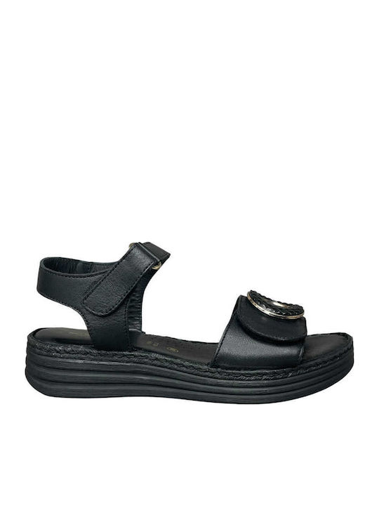 Leather Women's Anatomic Black Sandals