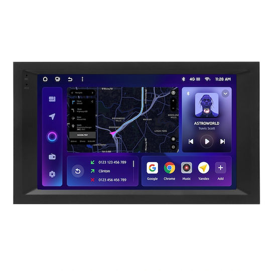 Moss M3 Navigație Auto Mercedes-Benz Actros 2011-2023 4+32GB 9" QLED Octa-Core 2GHz Android 4G Bluetooth 5.1 DSP