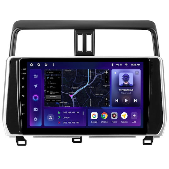 Moss M3 Navigație Auto Toyota Croazieră Pe Uscat Prado J150 2018-2020 4+32GB 10" QLED Octa-Core 2GHz Android 4G Bluetooth 5.1 DSP