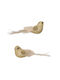 Set 2 Pieces Decorative Glitter Birds Clip Gold 12cm 306.001.0895.04