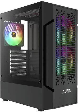 Gamdias Aura GC7 Gaming Middle Tower Carcasă PC cu Deschidere Laterală și Iluminare ARGB Negru