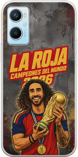 Калъф La Roja Campeones Del Mundo Marc Cucurella Oppo A96 4g Гъвкав TPU Прозрачен Силикон