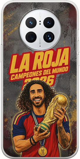 La Roja Campeones Del Mundo Marc Cucurella Huawei Mate 50 Pro Flexible TPU Transparent Silicone Case