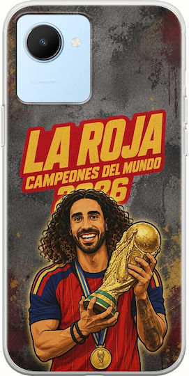 La Roja Campeones Del Mundo Marc Cucurella Realme C30 Flexible TPU Transparent Silicone Case
