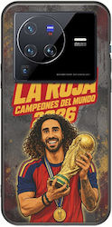 La Roja Campeones Del Mundo Marc Cucurella Vivo X80 Pro Black TPU Black Silicone Case La Roja Campeones Del Mundo Marc Cucurella Vivo X80 Pro Black TPU Black Silicone Case