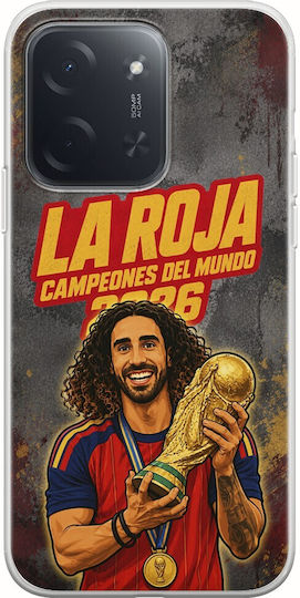 Case La Roja World Champions Marc Cucurella Xiaomi Poco C85 4g Flexible TPU Transparent Silicone