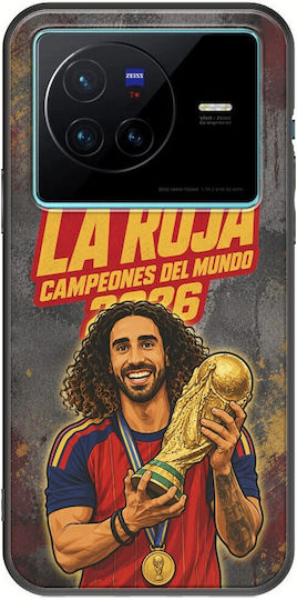 Case La Roja World Champions Marc Cucurella Vivo X80 Black TPU Black Silicone
