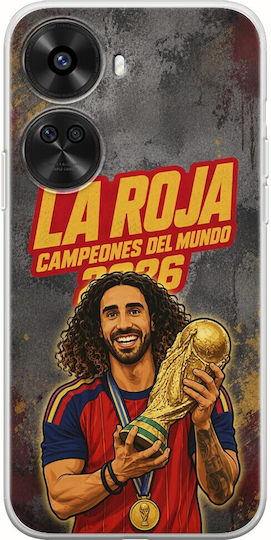 La Roja Campeones Del Mundo Marc Cucurella Huawei Nova 12 Se Flexible TPU Transparent Silicone Case