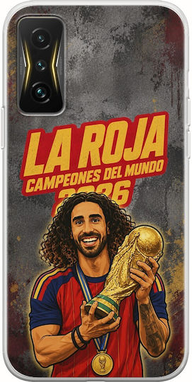 Калъф La Roja Campeones Del Mundo Marc Cucurella Xiaomi Poco F4 GT 5G Гъвкав TPU Прозрачен Силикон