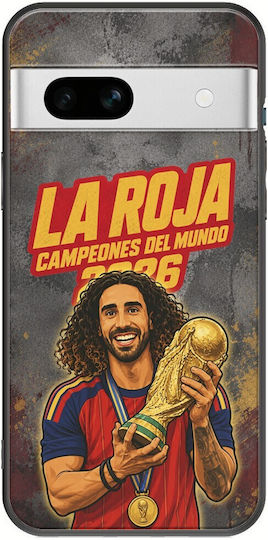 La Roja Campeones Del Mundo Marc Cucurella Google Pixel 7a 5g Black TPU Silicone Case