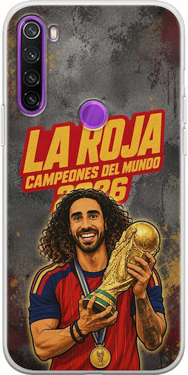 La Roja Campeones Del Mundo Marc Cucurella Xiaomi Redmi Note 8 2021 Flexible TPU Transparent Silicone Case