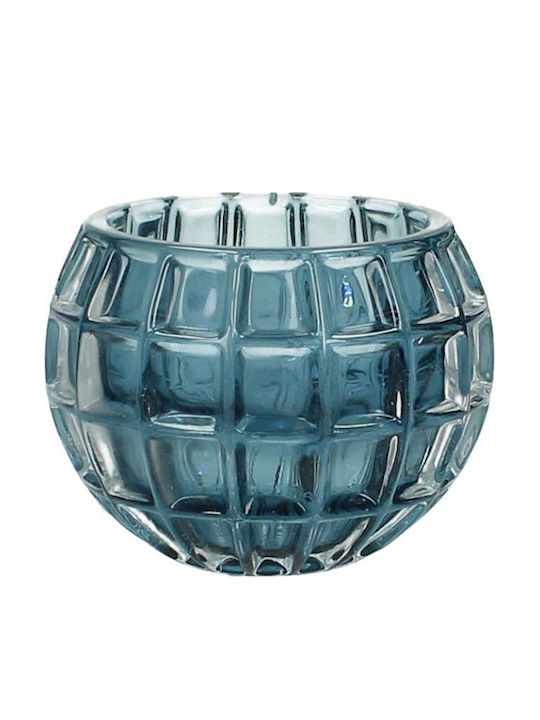 Zaros Kerzenhalter Glas in Blau Farbe 10.5cm