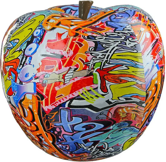 Gilde Decorative Apple Street Art 29×29×27.5cm