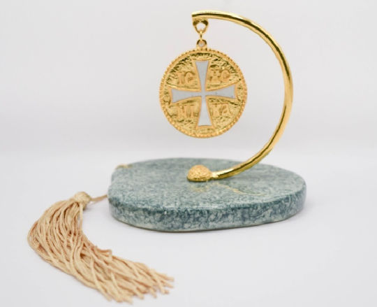 Edel Tischplatte Konstantinato Gold Keramik 8,5x10cm