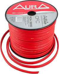 Aura Cablu Auto Coaxial Rca-3200 2 Canale OFC Dublă Ecranare Roșu Metru Liniar