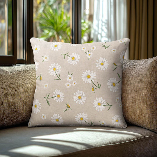 Beauty Home Διακοσμητική Μαξιλαροθήκη Μπεζ 45x45εκ.