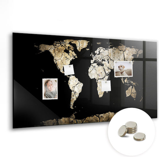 Magnetic Board World Map Drought One Magnet 120x60