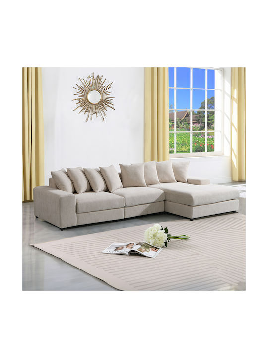 Gerando Left Corner Beige Corner Couch 336x179x...