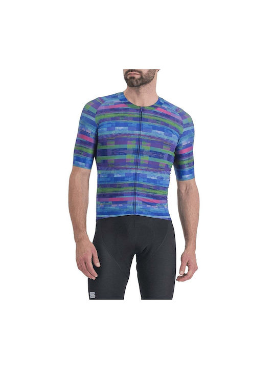 Sportful Tricou De Ciclism Pentru Bărbați Cu Mâneci Scurte Albastru