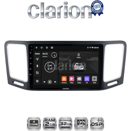 Clarion Ηχοσύστημα Αυτοκινήτου για Volkswagen Sharan 2011 (Bluetooth/USB/WiFi/GPS/Apple-Carplay/Android-Auto)